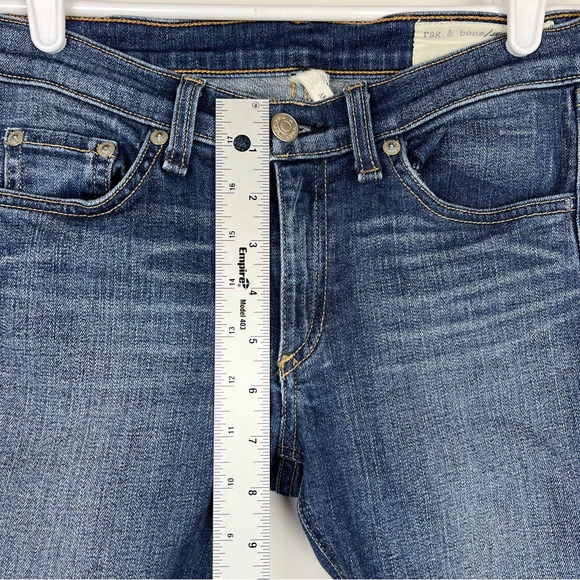Rag & Bone Skinny Denim Jeans Preston Medium Wash Size 27 Mid Rise - Picture 11 of 16